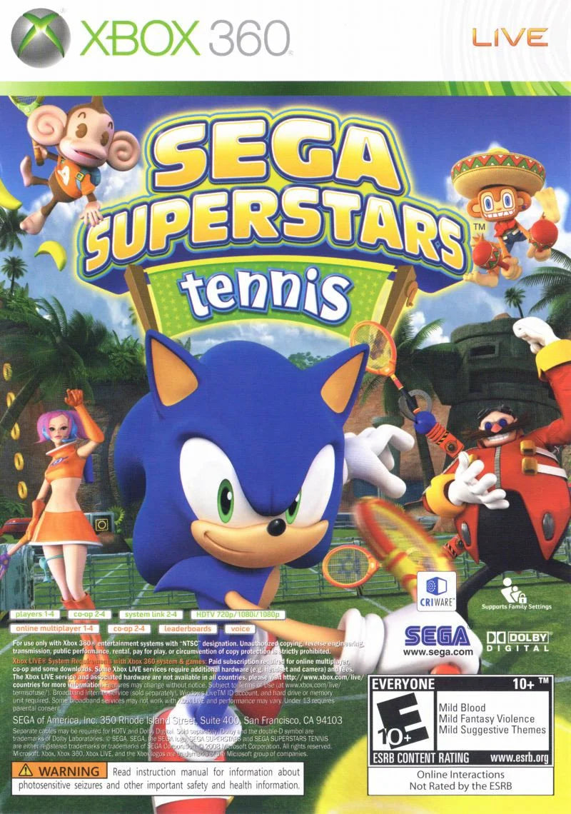Sega Superstars Tennis & Xbox Live Arcade